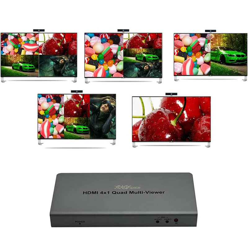 XOLORspace TW02 1080p HDMI 4x1 Quad Multi-viewer Split Screen