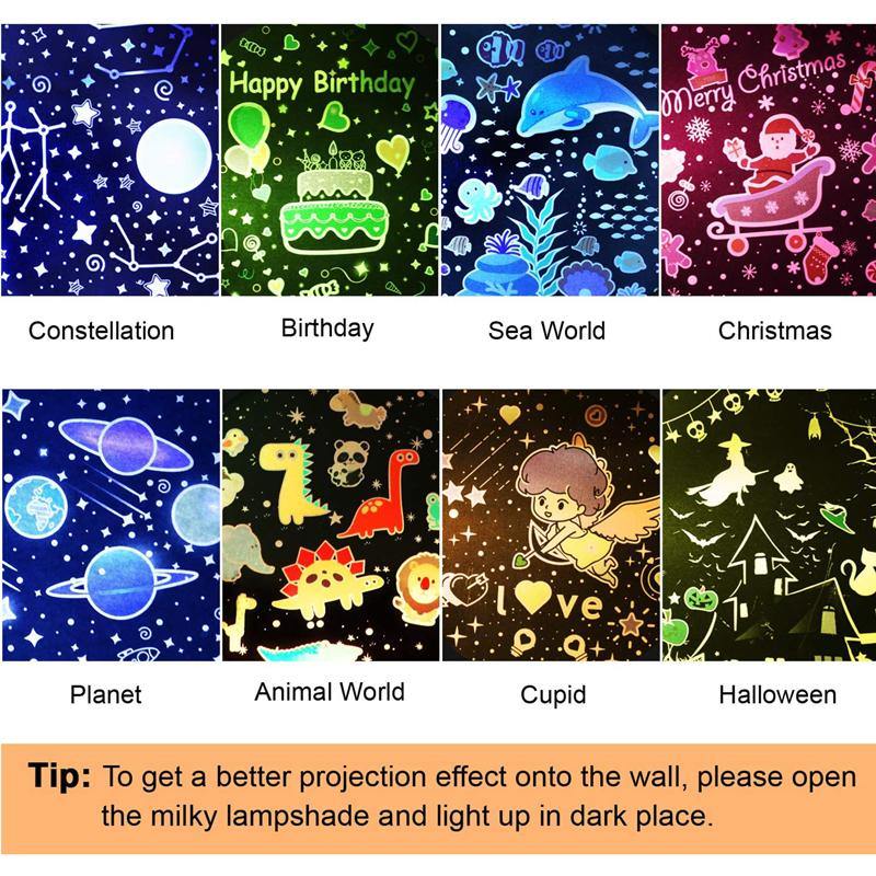 YIAMIA Night Light Projector for Kids 7 Lighting Modes with RC
