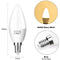 ZIKEY C37 LED Candle Light Bulbs, 6W/E14 3000K | 10 Pack - DealsnLots