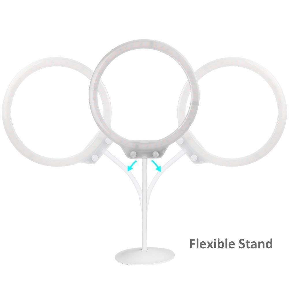 ZOMEI 10 Inch Dimmable LED Ring Light for Selfie Makeup with Mirror Phone Holder